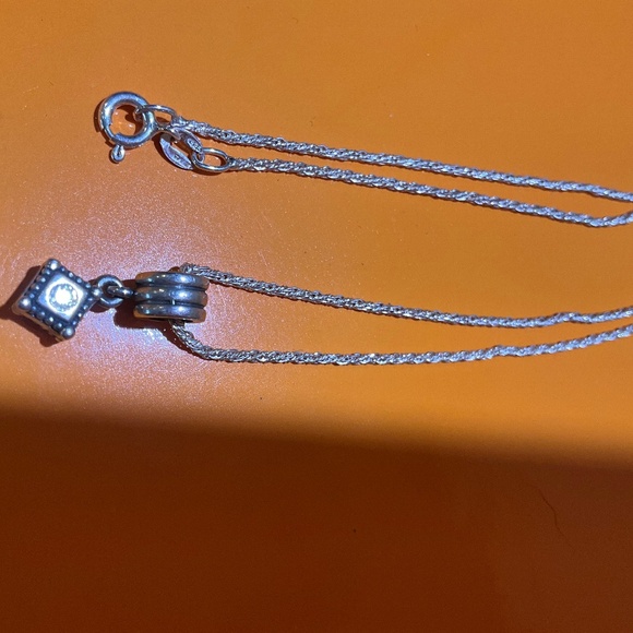 PANDORA Sterling Silver Charm Pendant 16” Rope Necklace ALE Retired Zirconia - Picture 7 of 12